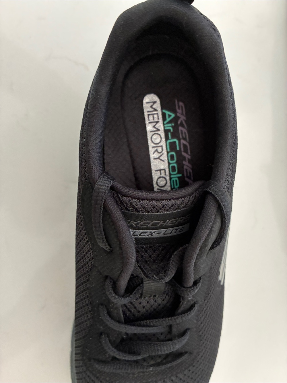 Skechers Women’s All-Black Mesh Athletic Sneakers - Picture 2 of 3
